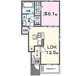 プロスペリテVB 1LDKの間取図画像