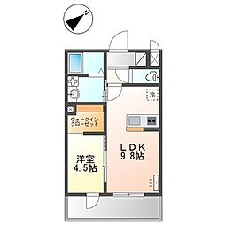 ロイヤルコート・A 1LDKの間取図画像