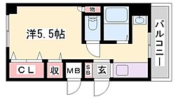 シティヒルズ2 1Kの間取図画像