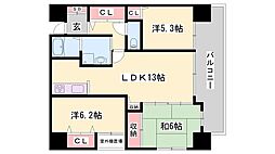 ラシャンス広畑 3LDKの間取図画像