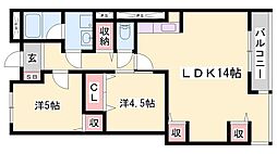 シャルムヒメゴー 2LDKの間取図画像