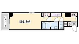 ザ ベース東姫路 1Kの間取図画像