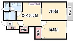 ピュアメゾン 2DKの間取図画像