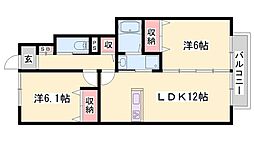 エスペランサ2 2LDKの間取図画像