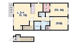 ベル・セーズ 2LDKの間取図画像