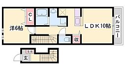 フェアリー鷹取 1LDKの間取図画像