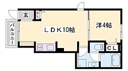 ルーチェ 1LDKの間取図画像