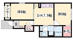 メゾン・ド・チソク 2DKの間取図画像