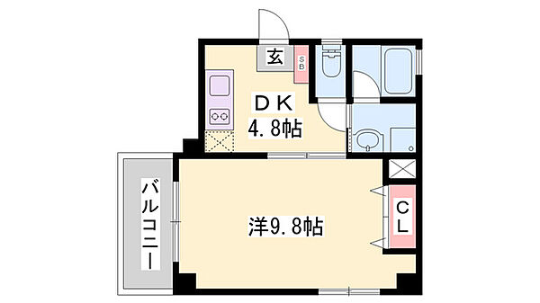 兵庫県姫路市飾磨区英賀保駅前町(賃貸マンション1DK・3階・31.65㎡)の写真 その2