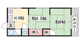 兵庫県姫路市大津区天神町1丁目（賃貸アパート2K・2階・29.00㎡） その2