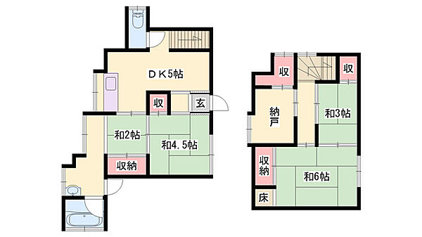 兵庫県姫路市網干区新在家(賃貸一戸建4SLDK・1階・67.66㎡)の写真 その2