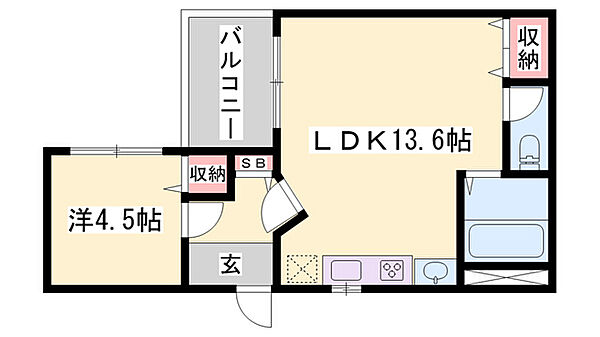 兵庫県姫路市平野町(賃貸マンション1LDK・5階・39.82㎡)の写真 その2
