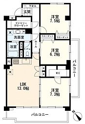 間取図画像 3LDK