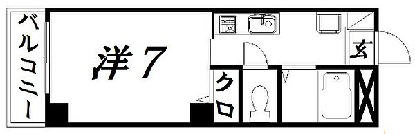 静岡県浜松市中央区中央1丁目(賃貸マンション1K・4階・22.47㎡)の写真 その2