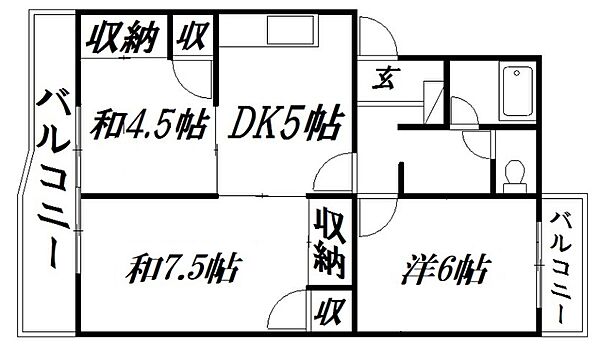 静岡県浜松市中央区曳馬3丁目(賃貸マンション3DK・2階・53.20㎡)の写真 その2