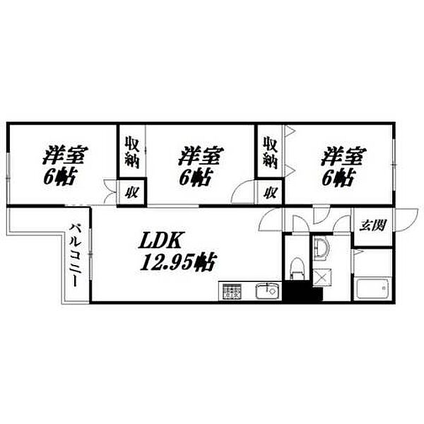 静岡県浜松市中央区上浅田1丁目(賃貸マンション3LDK・2階・66.15㎡)の写真 その2