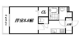 エルモッソ 1Kの間取図画像