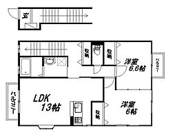 シュプールしのはら13 2LDKの間取図画像
