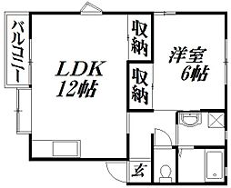 ハイツグレース 1LDKの間取図画像