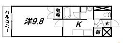 オグラビルディング 1Kの間取図画像