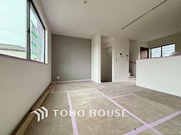 対面キッチン　リビング階段　コミュニケーション増える家