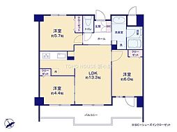パテラ下総中山 3LDKの間取図画像