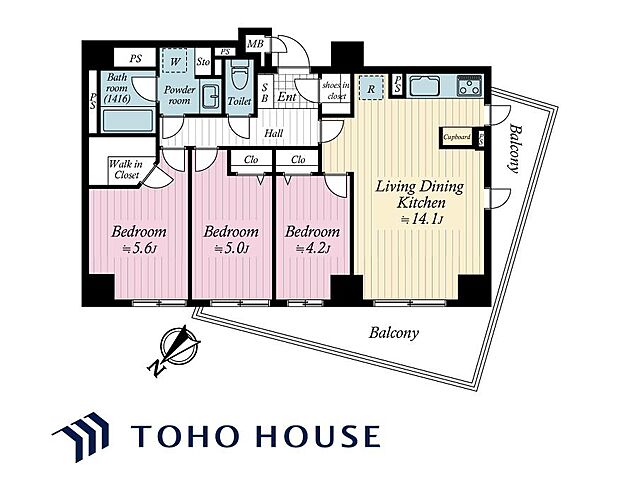 間取り 松戸シティハウス 5階/-