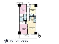 グレイスコート船橋 2SLDKの間取図画像