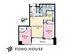 サンクタス西新井 2LDKの間取図画像