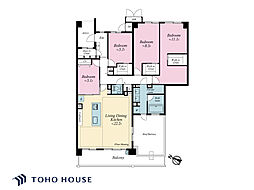 アイ・プレイス稲毛セカンドコート 4LDKの間取図画像