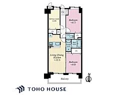 セザール篠崎 2SLDKの間取図画像