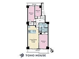 東船橋ガーデニア6 3LDKの間取図画像