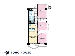 新松戸ファミールハイツ2号棟 3LDKの間取図画像