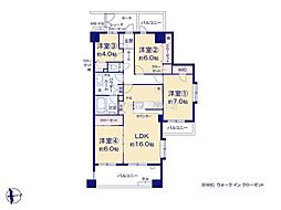 ライオンズガーデン北習志野 4LDKの間取図画像
