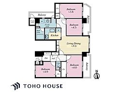 グリーンパーク新小岩 4LDKの間取図画像