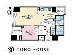上野アインスタワー 1LDKの間取図画像