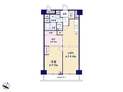 五反野スカイハイツ 1SLDKの間取図画像