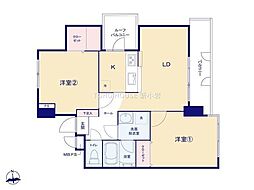 セザール竹ノ塚 2LDKの間取図画像