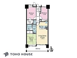 クレストフォルム市川南グランステージ 3LDKの間取図画像