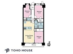コスモ南行徳ガーデンフォルム 3LDKの間取図画像