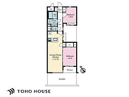 ワコーレ町屋 2LDKの間取図画像
