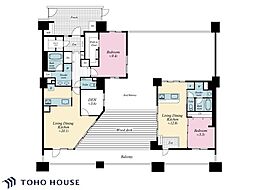 イニシア千住曙町 2SLDKの間取図画像