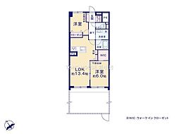 日商岩井中山マンション 2LDKの間取図画像