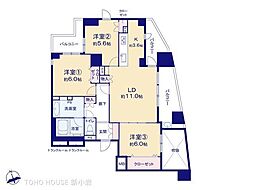 ヒルズ船堀 3LDKの間取図画像