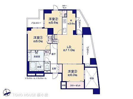 3LDK 間取り