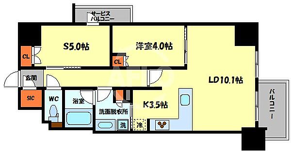 ファインレジデンス大阪本町 ｜大阪府大阪市西区新町1丁目(賃貸マンション2LDK・3階・54.90㎡)の写真 その2