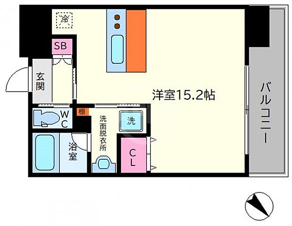 プレジオ海老江 ｜大阪府大阪市福島区海老江5丁目(賃貸マンション1R・13階・35.14㎡)の写真 その2