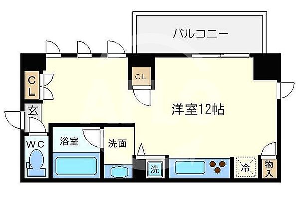 BLANC北堀江 ｜大阪府大阪市西区北堀江2丁目(賃貸マンション1R・3階・34.88㎡)の写真 その2