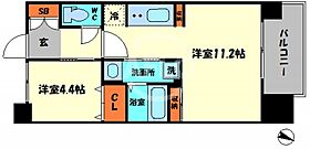 GLUCKMAISON/S-EBIE XI  ｜ 大阪府大阪市福島区海老江1丁目（賃貸マンション1LDK・10階・38.24㎡） その2