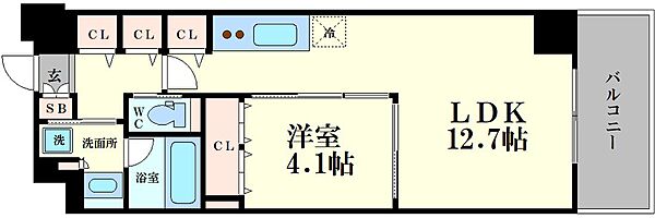 Dimus北浜 502｜大阪府大阪市中央区高麗橋1丁目(賃貸マンション1LDK・5階・40.83㎡)の写真 その2